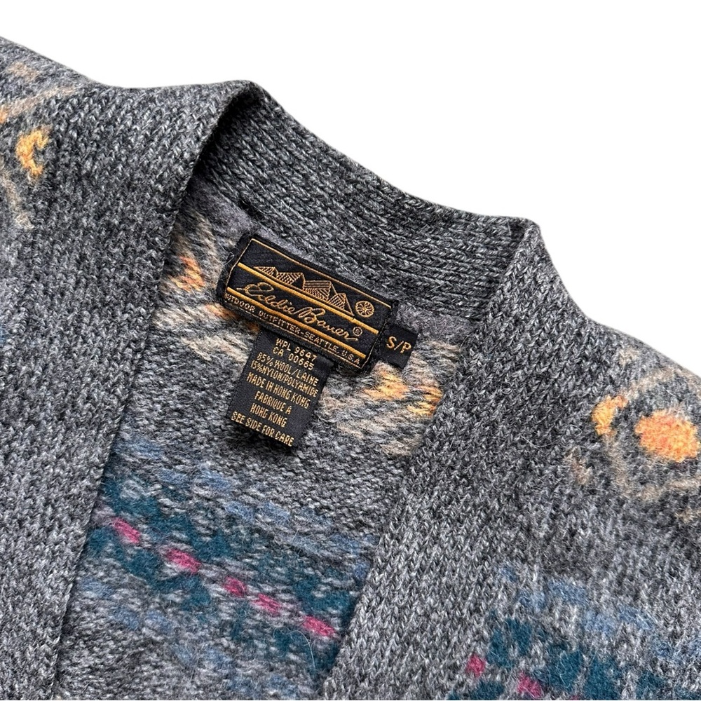 Eddie Bauer Gray Patterned Vest - image 3